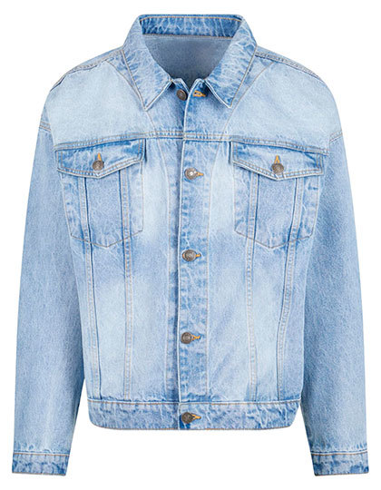 Jeansowa kurtka boxy BY312 - New Light Blue Washed