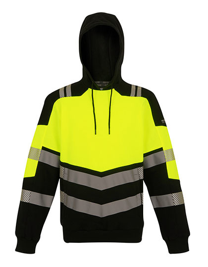 Bluza Meska Z Kapturem Hi-Vis Odblaskowa RG780 - Black & Yellow