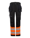 Spodnie robocze odblaskowe strecz RG480 - Black & Orange