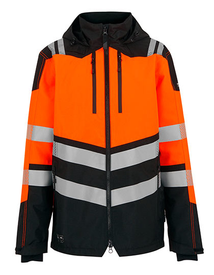 Kurtka Wodoodporna Ripstop Hi-Vis RG550 - Black & Orange