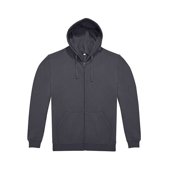 Bluza z kapturem na zamek BCWG009 - Dark Grey (Solid)