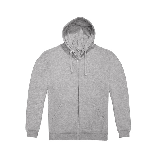 Bluza z kapturem na zamek BCWG009 - Sport Grey (Heather)