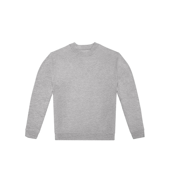 Bluza Klasyczna Swobodna Bawelniana Czesana BCWG004 - Sport Grey (Heather)