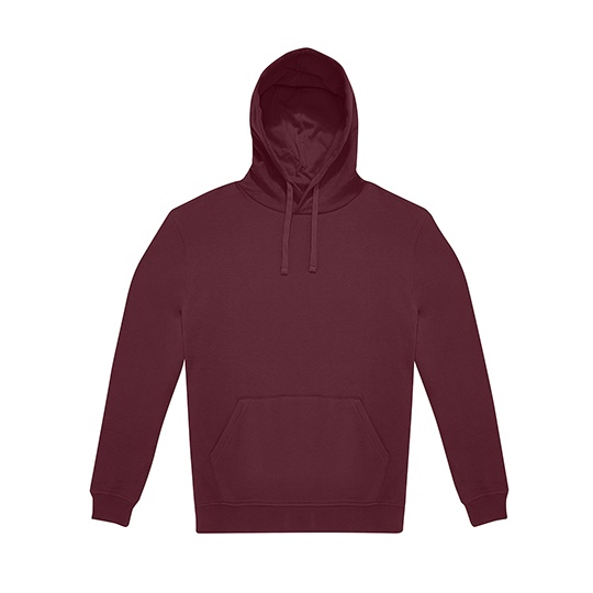 Bluza Klasyczna Bawelniana Czesana z Recyklingu BCWG005 - Burgundy