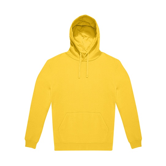 Bluza Klasyczna Bawelniana Czesana z Recyklingu BCWG005 - Pop Yellow