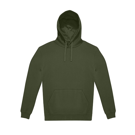 Bluza Klasyczna Bawelniana Czesana z Recyklingu BCWG005 - Urban Khaki