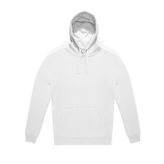 Bluza Klasyczna Bawelniana Czesana z Recyklingu BCWG005 - White