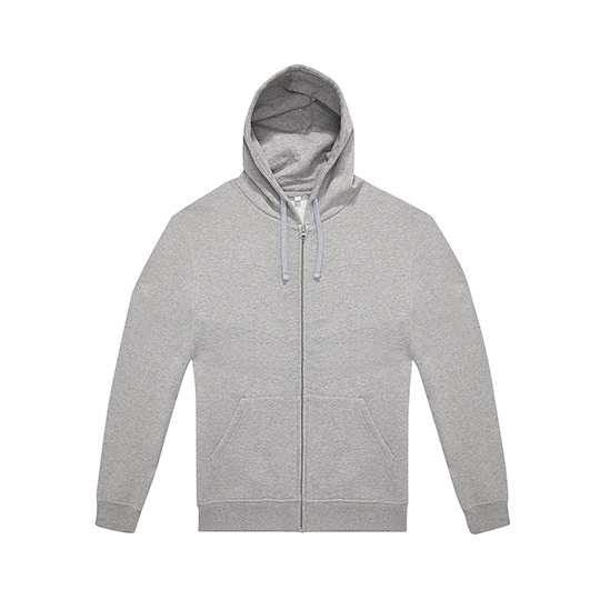 Bluza z Kapturem Klasyczna Luzna Bawelniana z Recyklingu BCWG006 - Sport Grey (Heather)