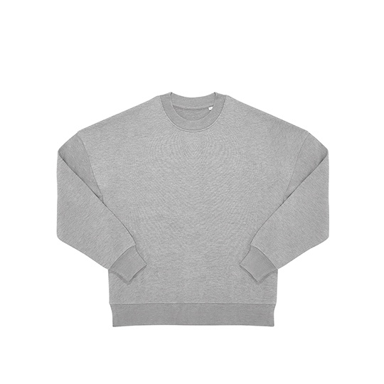 Bluza Oversize Bawelniana Recykling BCWG001 - Sport Grey (Heather)