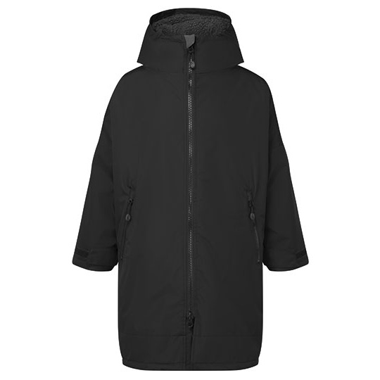 Kurtka Dziecieca Oversize Wodoodporna Polarowa TR80B - Black & Charcoal