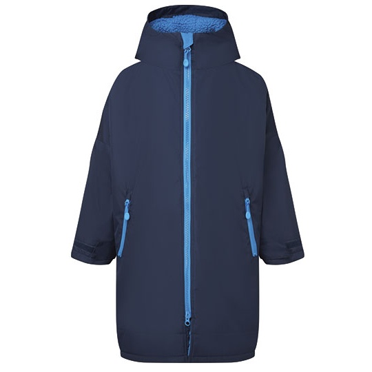 Kurtka Dziecieca Oversize Wodoodporna Polarowa TR80B - Navy & Sapphire