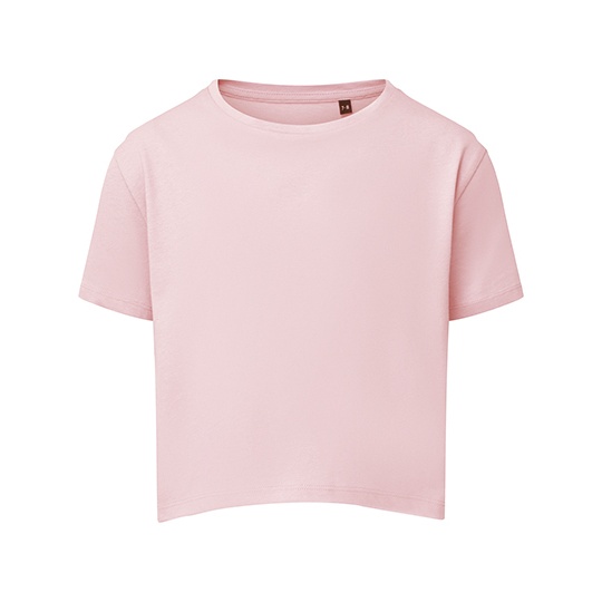 T-shirt dziecięcy oversize crop TR19B - Light Pink