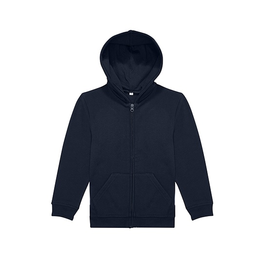 Bluza Dziecieca Rozpinana z Kapturem Bawelna Poliester Czesana BCWK003 - Navy