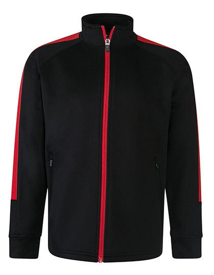 Dziecięca bluza dresowa z zamkiem FH873 - Black & Red