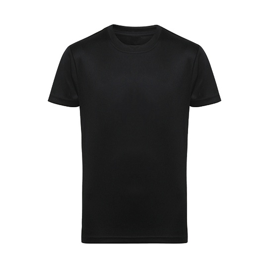 T-Shirt Dzieciecy Sportowy Odprowadzajacy Wilgoc TR10B - Black