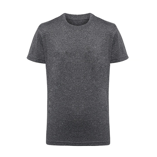 T-Shirt Dzieciecy Sportowy Odprowadzajacy Wilgoc TR10B - Black Melange