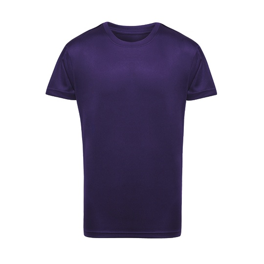 T-Shirt Dzieciecy Sportowy Odprowadzajacy Wilgoc TR10B - Bright Purple
