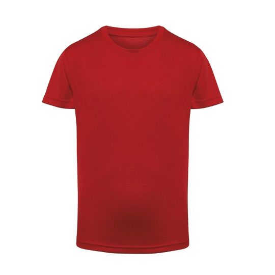 T-Shirt Dzieciecy Sportowy Odprowadzajacy Wilgoc TR10B - Fire Red