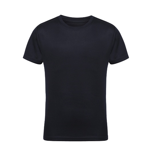 T-Shirt Dzieciecy Sportowy Odprowadzajacy Wilgoc TR10B - French Navy