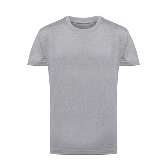 T-Shirt Dzieciecy Sportowy Odprowadzajacy Wilgoc TR10B - Silver Melange