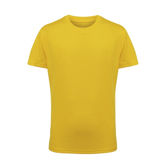 T-Shirt Dzieciecy Sportowy Odprowadzajacy Wilgoc TR10B - Sun Yellow