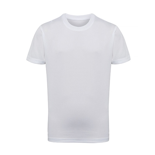 T-Shirt Dzieciecy Sportowy Odprowadzajacy Wilgoc TR10B - White