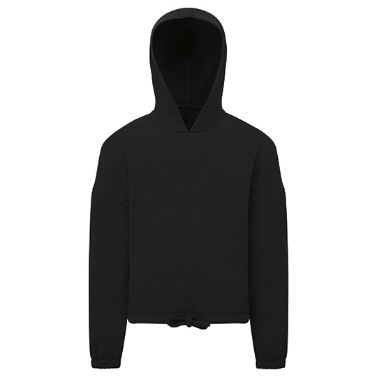 Bluza Dziecięca Krotka Oversize Bawełna Poliester TR85B - Black
