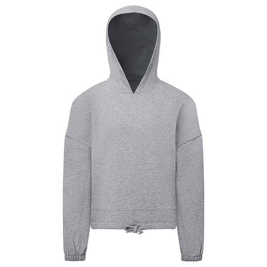 Bluza Dziecięca Krótka Oversize Bawełna Poliester TR85B - Heather Grey