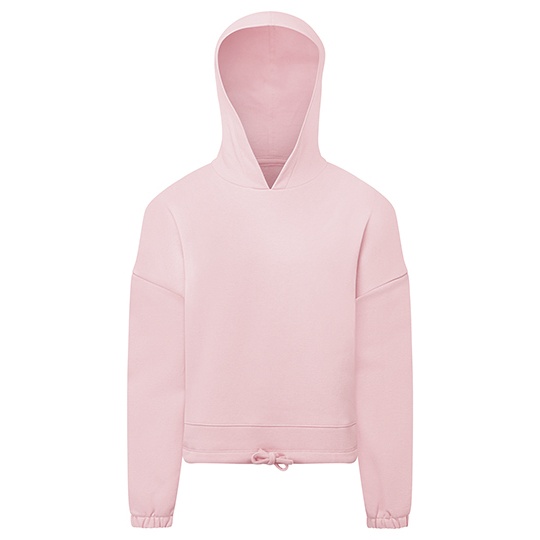 Bluza Dziecięca Krotka Oversize Bawełna Poliester TR85B - Light Pink