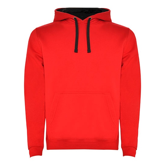 Bluza Dziecięca z Kapturem Bawełniana Poliestrowa RY1067K - Red 60 & Black 02