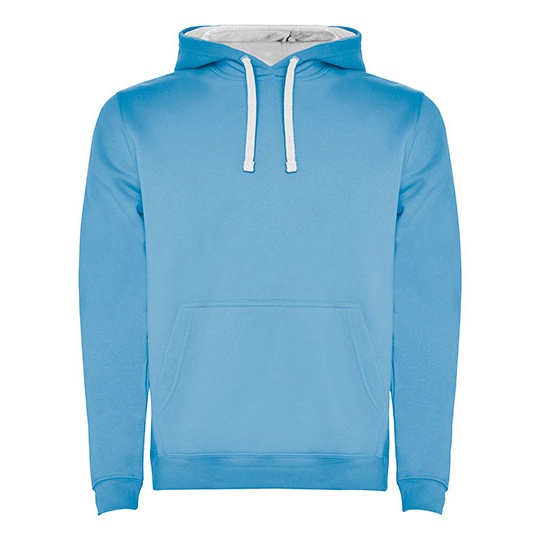 Bluza Dziecieca z Kapturem Bawelniana Poliestrowa RY1067K - Sky Blue 10 & White 01