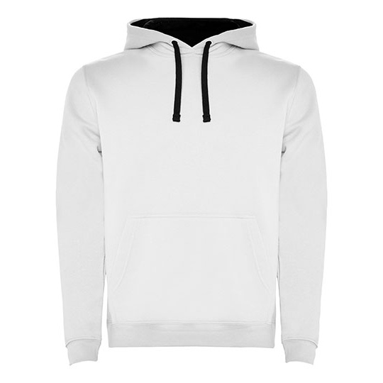 Bluza dziecięca z kapturem i kieszenią kangurka RY1067K - White 01 & Navy Blue 55