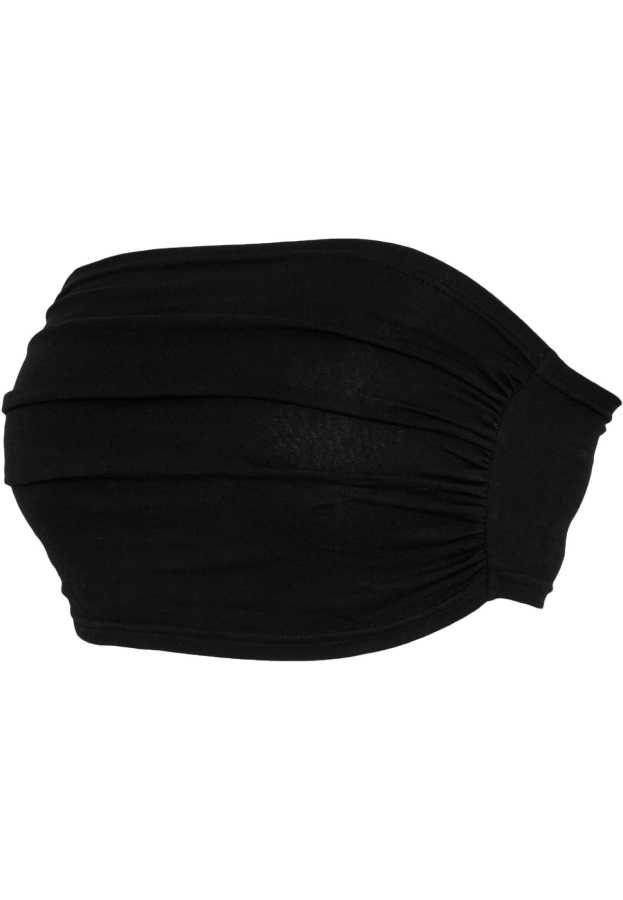 Top Bandeau Damski Dopasowany Stretch Jersey BY017 - Black