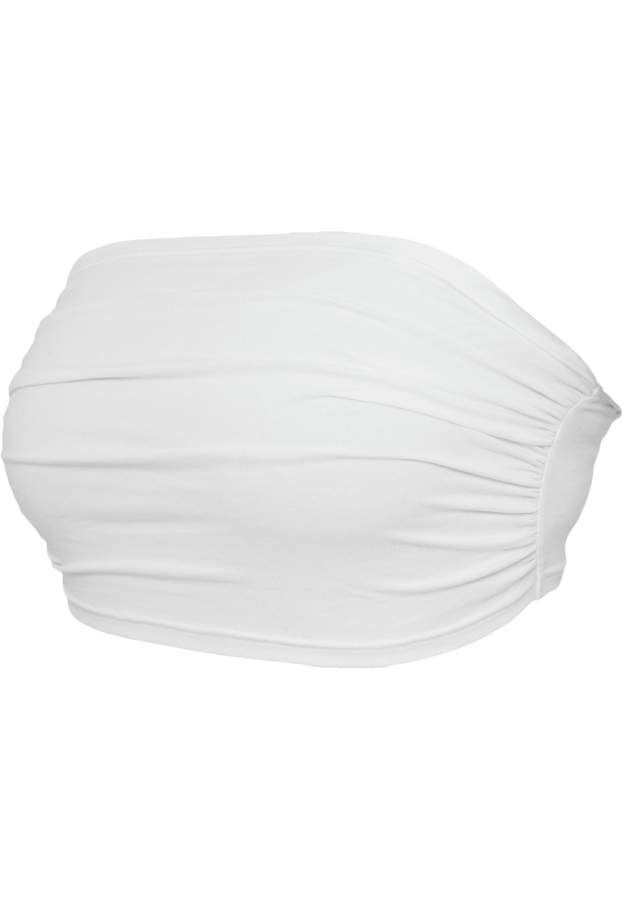 Top Bandeau Damski Dopasowany Stretch Jersey BY017 - White