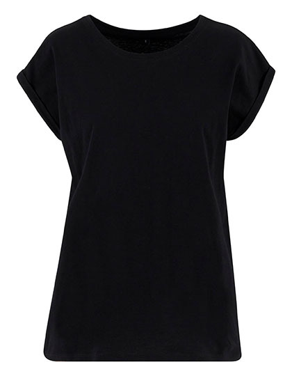 T-shirt Damski Klasyczny Bawełna Organiczna NM007 - Black