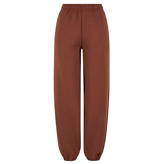 Spodnie Dresowe Damskie Luzne Bawelniane Puszyste BY291 - Chocolate Brown