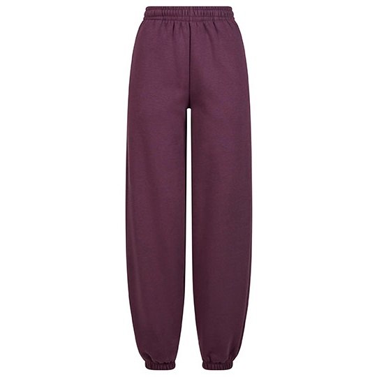 Spodnie Dresowe Damskie Luzne Bawelniane Puszyste BY291 - Plum Purple