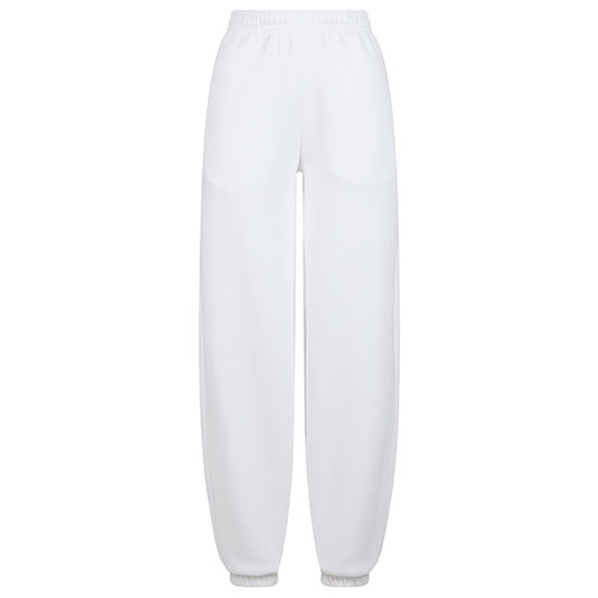 Spodnie Dresowe Damskie Luzne Bawelniane Puszyste BY291 - White