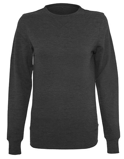 Bluza Damska Crewneck Dlugi Fason Bawelna Czesana BY025 - Charcoal (Heather)