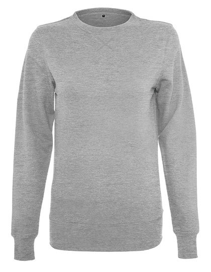 Bluza Damska Crewneck Dlugi Fason Bawelna Czesana BY025 - Heather Grey