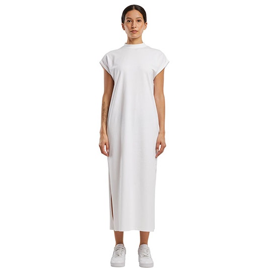 Sukienka Damska Luźna Bawełniana Jersey BY302 - White