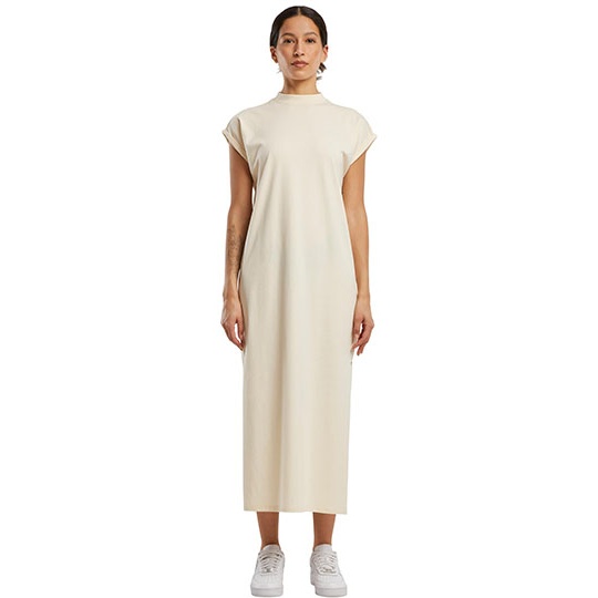 Sukienka Damska Luzna Bawelniana Jersey BY302 - White Sand