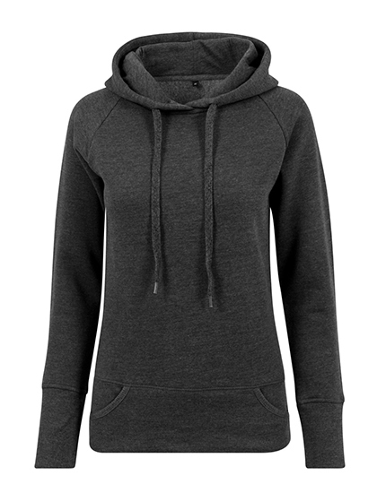 Bluza Damska Z Kapturem Czesana Od Wewnatrz BY043 - Charcoal (Heather)