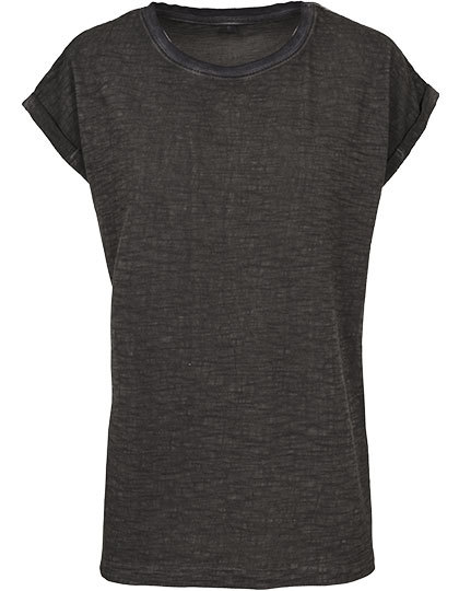 T-shirt Damski Oversize Bawelna Slub BY056 - Darkgrey (Spray Dye)