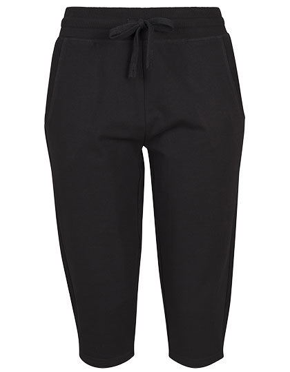 Damskie Spodnie Dresowe Bawelniane 3 4 BY067 - Black