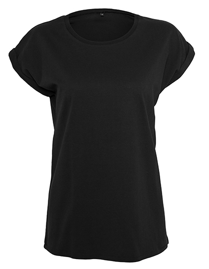 Damski T-shirt Slim BY092 - Black