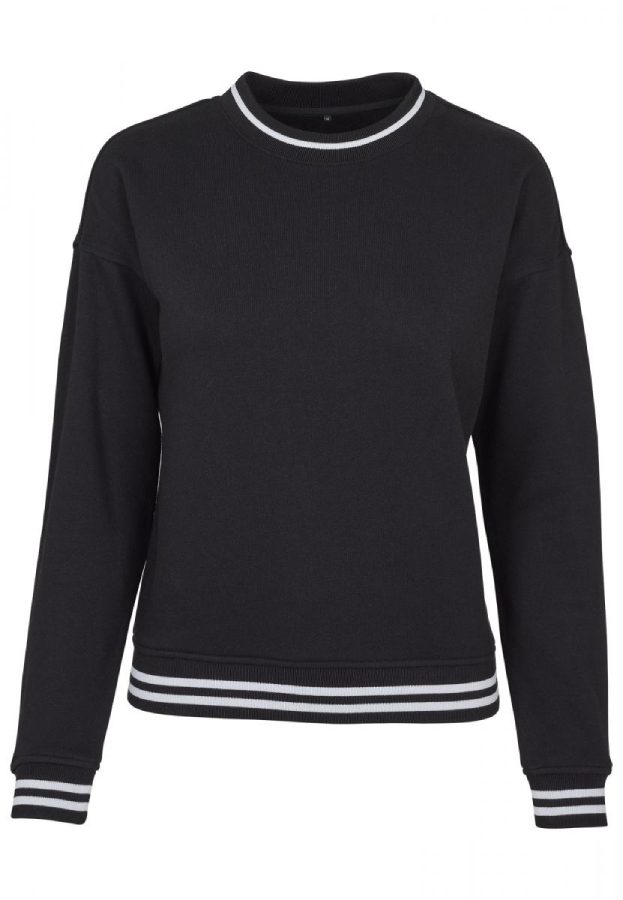 Bluza Damska Oversize Mieszanka Bawelny Poliestru BY105 - Black & White