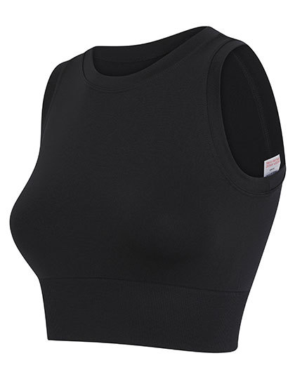 Krótki top bez rekawow Slim TL332 - Black