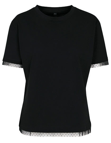 Damski t-shirt z troczkami BY124 - Black