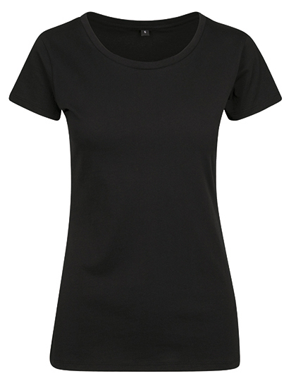 T-Shirt Damski Slim Bawelniany Jersey BY086 - Black